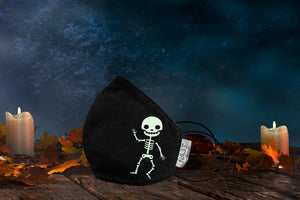 Mascarilla Black Halloween - Skeleton