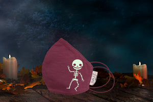 Masque Bordeaux Halloween - Skeleton