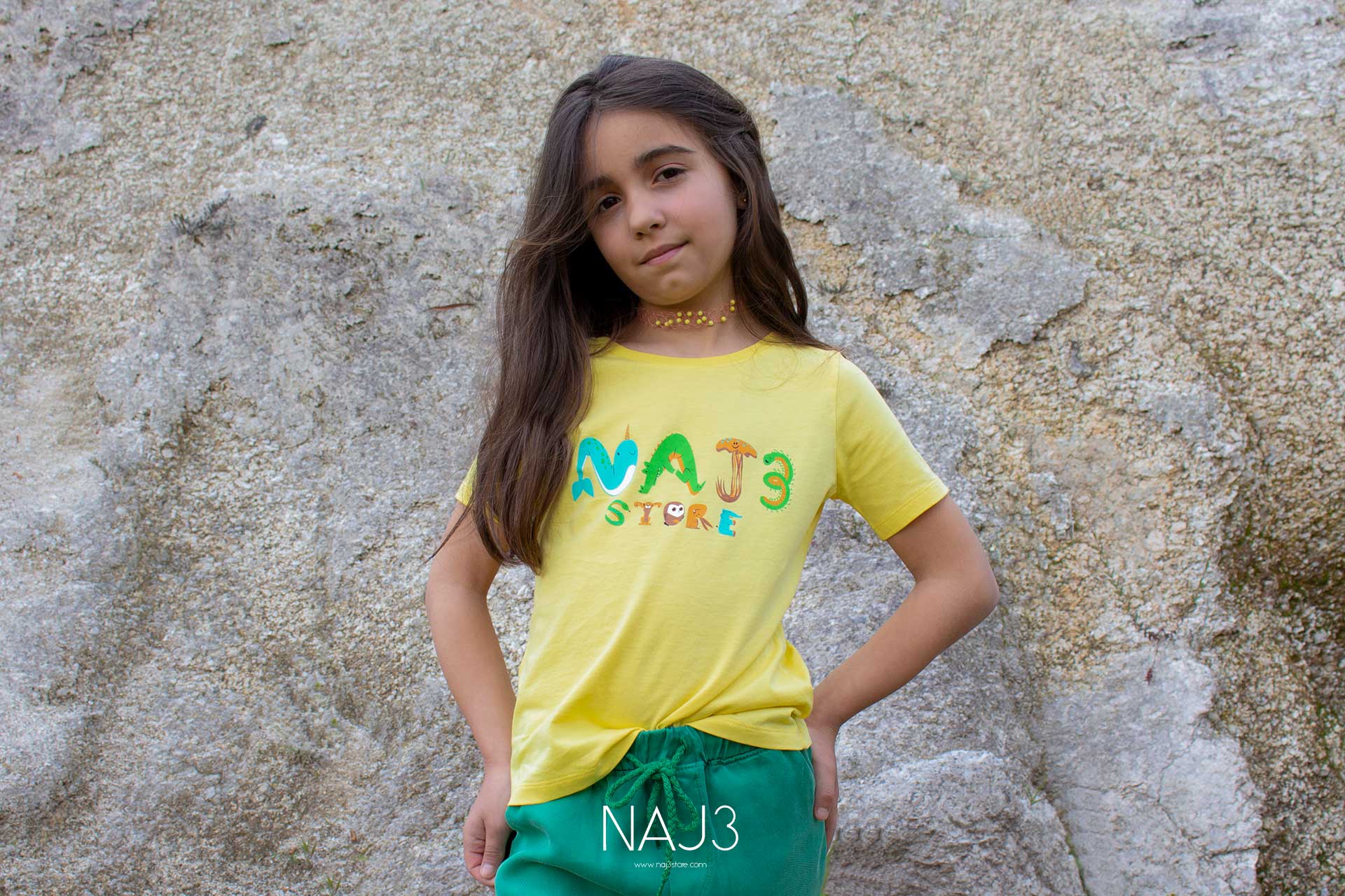 T-shirt NAJ3 Light Yellow Girl